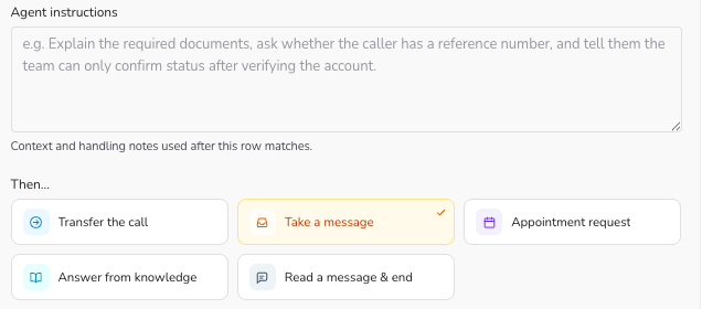 Choosing what a row does. Notify a system appears once a webhook is configured